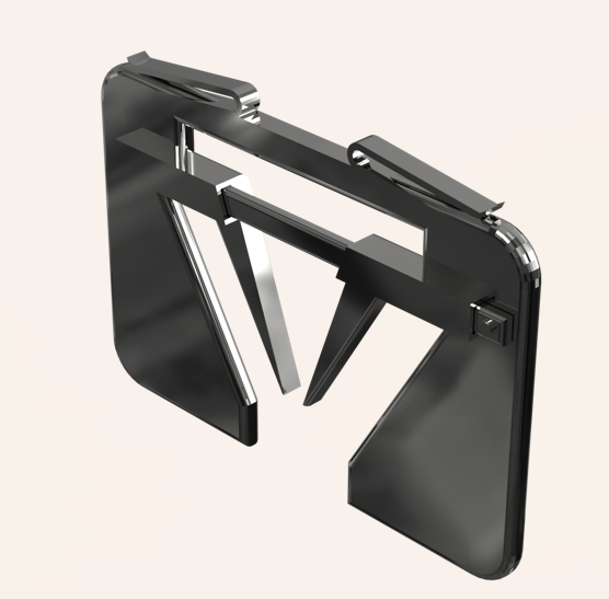 Tie Template hands-on tie-tying guide with top clips, sliding release bar, and guiding forks